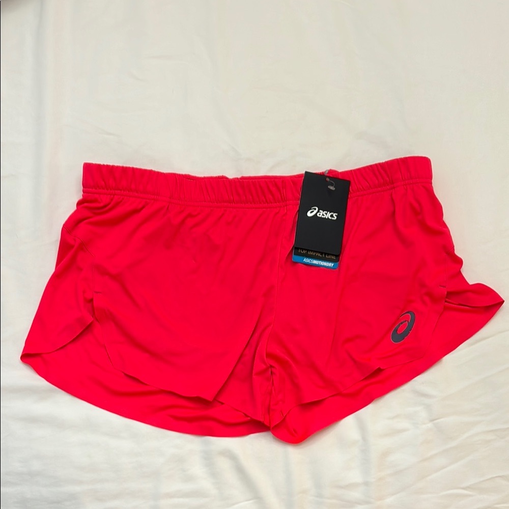 NWT Asics Motion Dry Knit Shorts w/ Liner Elastic Drawstring Waist Women XL